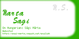 marta sagi business card